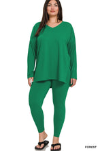 Load image into Gallery viewer, V-neck Long Sleeve Set - PLUS